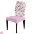 thumbnail image 1 of Chair Cover Flowers Butterfly Pink Dining Spandex Elastic Chair Slipcover Case for Wedding Hotel Ba, 1 of 5