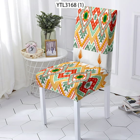 Chair Cover Geometry Office Seat CoverBack House Restaurant Chairs Covers Hotel Sliovers Protector