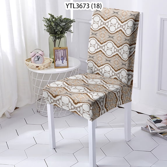 Chair Cover Geometry Restaurant Chairs CoversHotel Sliovers Protector Decoration Washable Print Mu