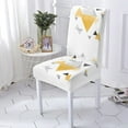 thumbnail image 1 of Chair Cover Geometry Style Cover Chair Dining Chairs Covers For Kitchen Yellow Geometry Printing Ch, 1 of 5