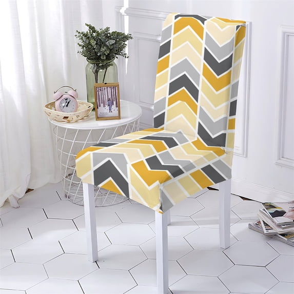 Chair Cover Geometry Style Cover Chair Dining Chairs Covers For Kitchen Yellow Geometry Printing Ch