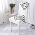 thumbnail image 1 of Chair Cover Geometry Style Cover Chair Dining Chairs Covers For Kitchen Yellow Geometry Printing Ch, 1 of 5