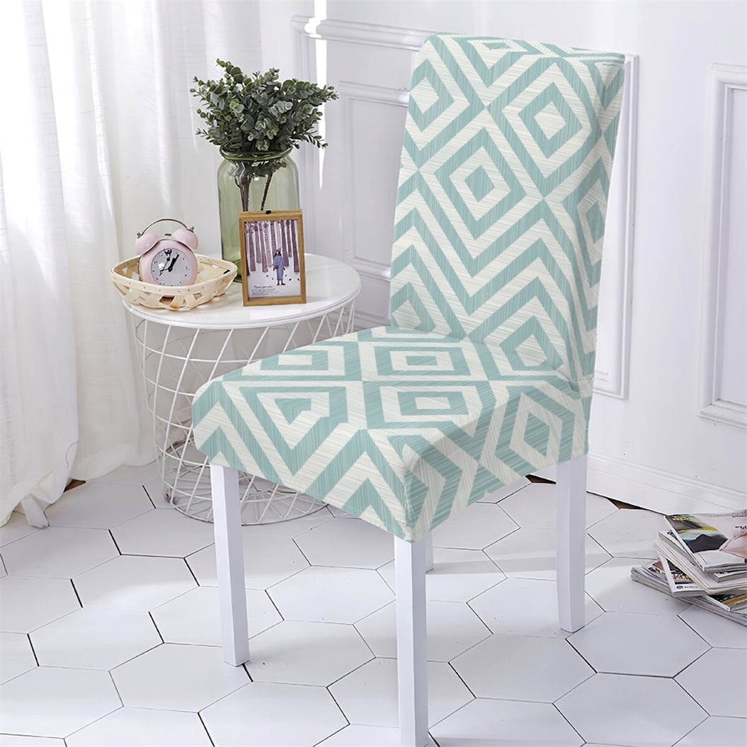 Chair Cover Geometry Style Dining Room Chairs Covers For Dining Chair ...