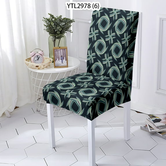 Chair Cover Geometry Style Elastic Dining Room s Stretch Dining Room Chairs Covers Polygon Pattern