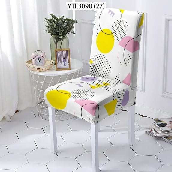 Chair Cover Graphic Geometry Modern Spandex Chair Sliover Chairs CoversChairs Kitchen Spandex Weddi