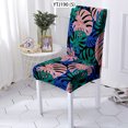 thumbnail image 1 of Chair Cover Green Plants Chairs Kitchen Seat CaseSpandex Wedding Banquet s Home Office Back House, 1 of 5