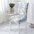 thumbnail image 1 of Chair Cover Green Plants Elastic sMaterial Chaise Removable Seat Cover Stretch Dinner Room Anti-Di, 1 of 5