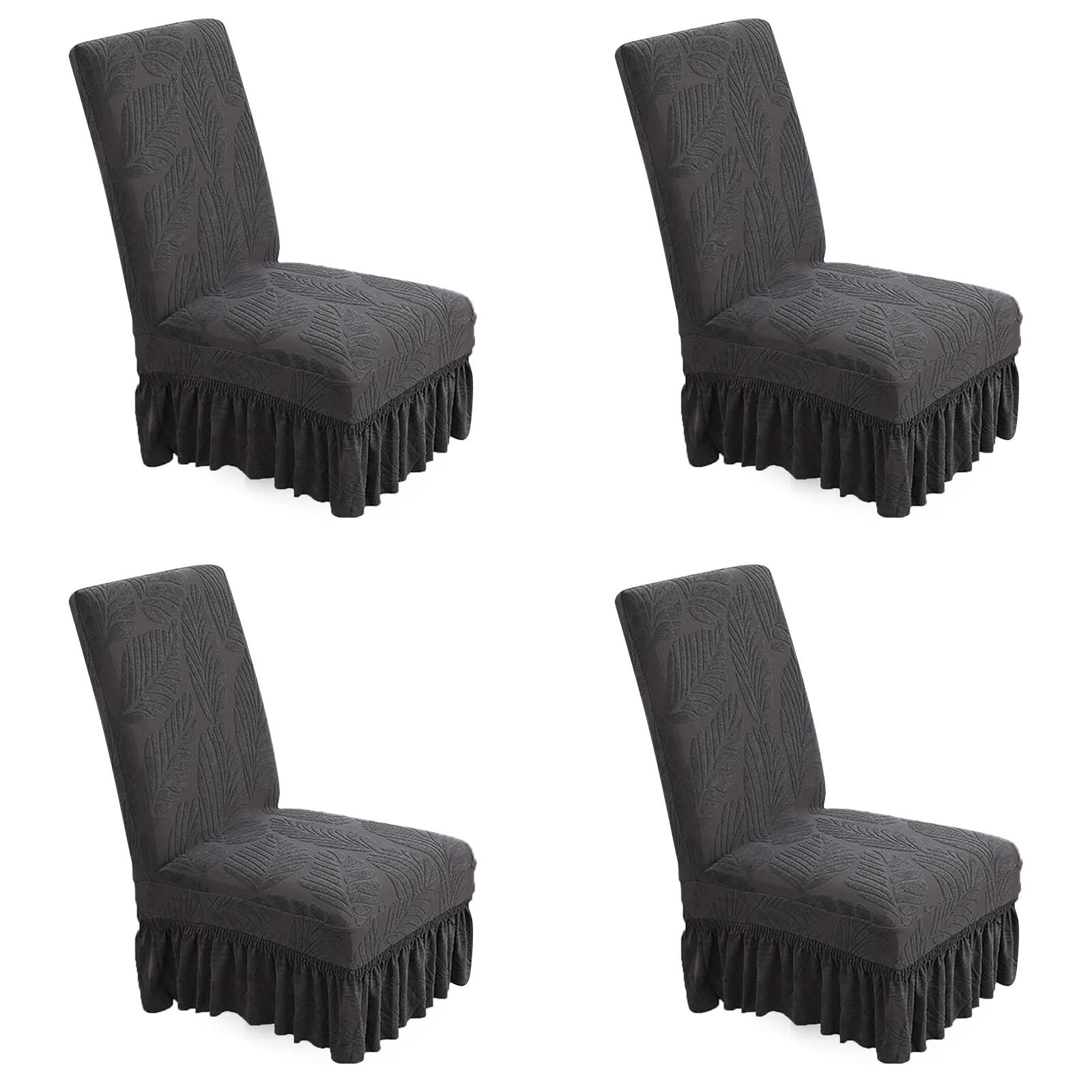 Chair Cover Hotel Restaurant Jacquard Skirt Leather Sofa Arm Covers