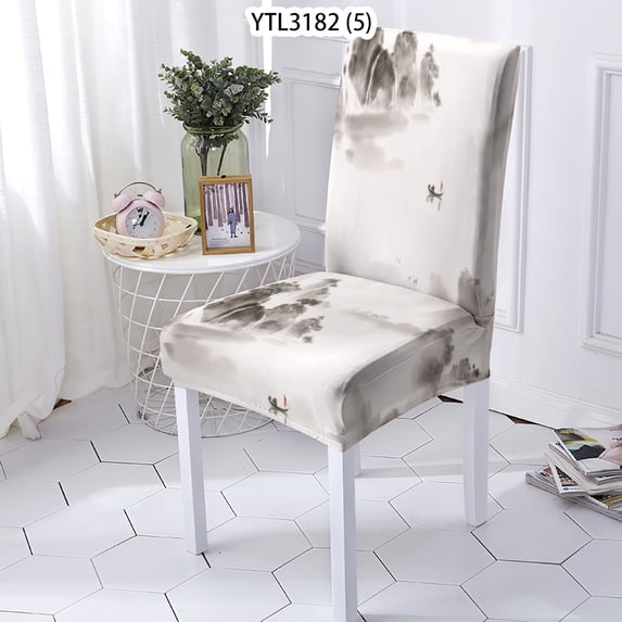 Chair Cover Landscape Seat Cover Simple Protective Cover Washable Party Multi- General Decoration 1/