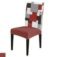thumbnail image 1 of Chair Cover Mid Century Abstract Geometric Classic Red Dining Spandex Stretch Seat Covers Home Offi, 1 of 5