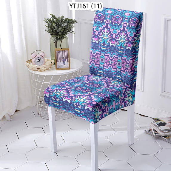 Chair Cover Modern National Style Removable Seat Cover Stretch Dinner Room Chairs Covers Anti-Dirty
