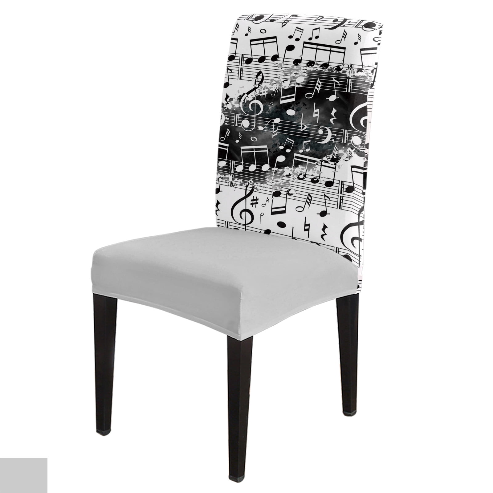 Chair Cover Music Notes Sheet Vintage Dining Spandex Elastic Chair ...
