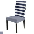 thumbnail image 1 of Chair Cover Navy Blue White Stripes Dining s Spandex Stretch Seat Cover for Wedding Kitchen Banquet, 1 of 5