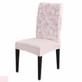 thumbnail image 1 of Chair Cover Pink Flower Roses Texture Dining s Spandex Stretch Seat Cover for Wedding Kitchen Banque, 1 of 5