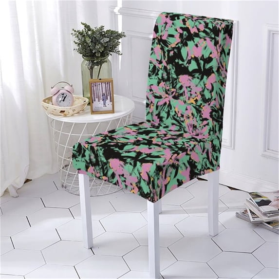 Chair Cover Plant Style Dining Room Covers For Armchairs Flowers Pattern Chairs Case Furniture Home