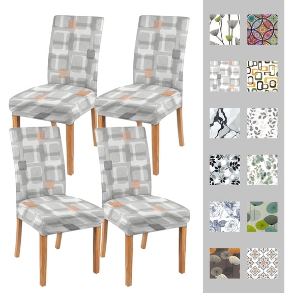 Chair Cover Set of 4, Set Covers for Chair, Removable and Washable Dining Room, Living Room, Office 4 Packs. Suitable for Home, Hotel, Banquet or Party.