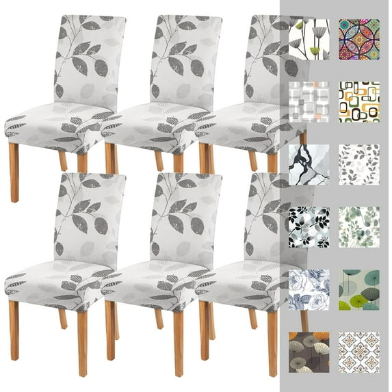 Chair Cover Set of 6, Set Covers for Chair, Removable and Washable Dining Room, Living Room, Office 6 Packs. Suitable for Home, Hotel, Banquet or Party.