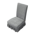 thumbnail image 1 of Chair Cover Short Skirt Style Chair Cover with Cushion and Backrest - Universal Fit for Dining Chairs, Made of Soft Flock Material, Machine Washable for Easy Maintenance, Elastic Edges for Secure Fit, 1 of 6