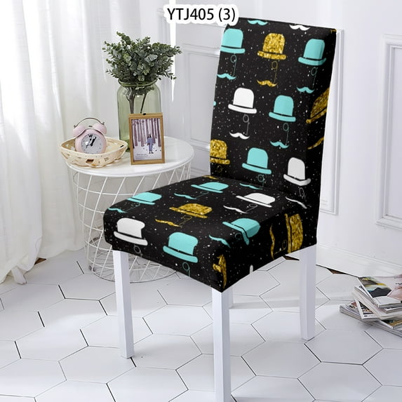 Chair Cover Simple Geometry Spandex Chair Sliover Chairs CoversChairs Kitchen Spandex Wedding Banq