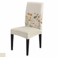 thumbnail image 1 of Chair Cover Watercolor Flowers Leaves Vintage Set Kitchen Stretch Spandex Seat Slipcover Home Dinin, 1 of 5