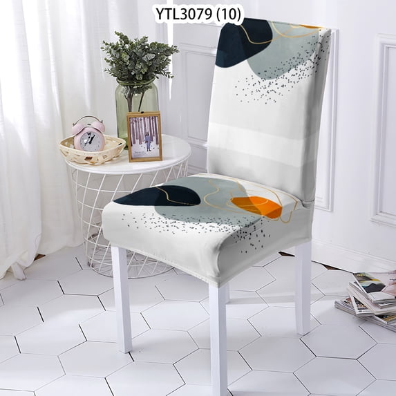 Chair Cover Nordic Ethnic Pattern Elastic sMaterial Chaise Removable Seat Cover Stretch Dinner Roo