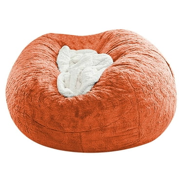 Chair Covers 1PC Comfortable Living Room Chair Covers, Bean Bag Chair Cover (Orange 53.1"*25.5", Cover Only No Filler)