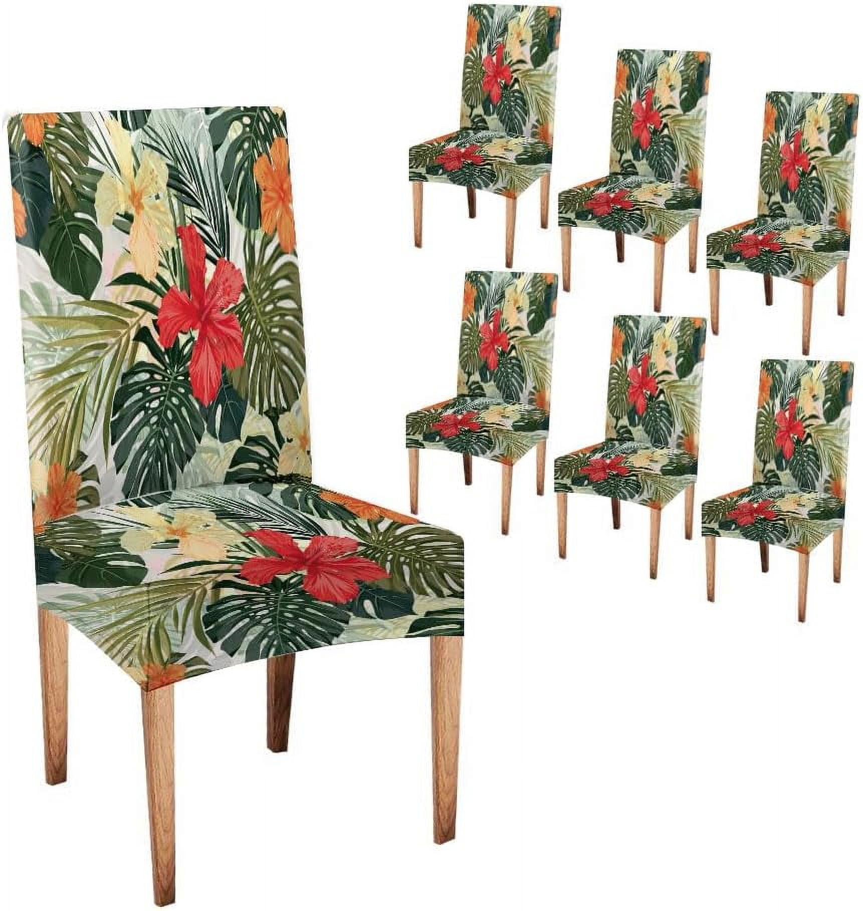 Chair Covers 6 Pack Washable Dining Chair Cover Dining Room Chair Seat ...