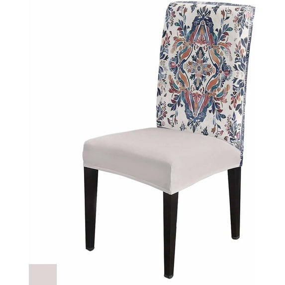 Chair Covers Boho Floral Dining Chair Slipcovers Vintage Bohemian Style Stretch Removable Chair Seat Protector Party Decoration Set of 6