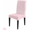 thumbnail image 1 of Chair Covers Buffalo Check Dining Chair Slipcovers Pink Plaid Checkered Stretch Removable Chair Seat Protector Party Decoration Set of 4, 1 of 6