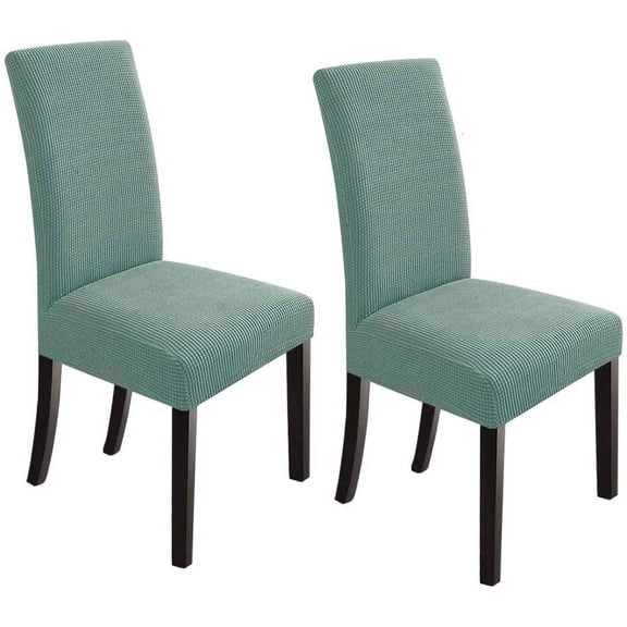 Chair Covers, Dining Chair Slipcovers Set of 2, Stretch Chair Protector for Dining Room, Restaurant, Kitchen, Party, Dark Cyan