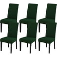 thumbnail image 1 of Chair Covers for Dining Chairs, High Stretch Removable Washable Chair Protector Cover Set of 6, Chair Slipcovers for Dining Room, Kitchen,Home Party,Wedding Ceremony(Hunter Green, 6PC), 1 of 6