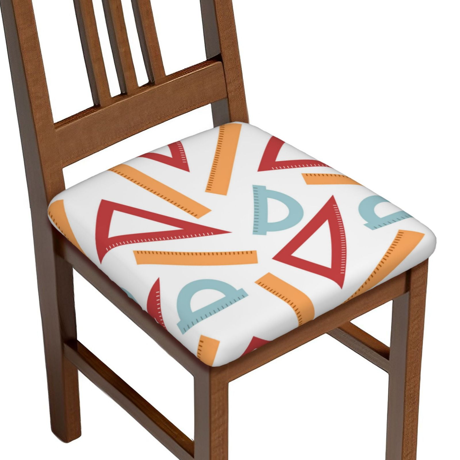 Chair Covers for Dining Chairs - colorful Math ruler Print Stretch ...