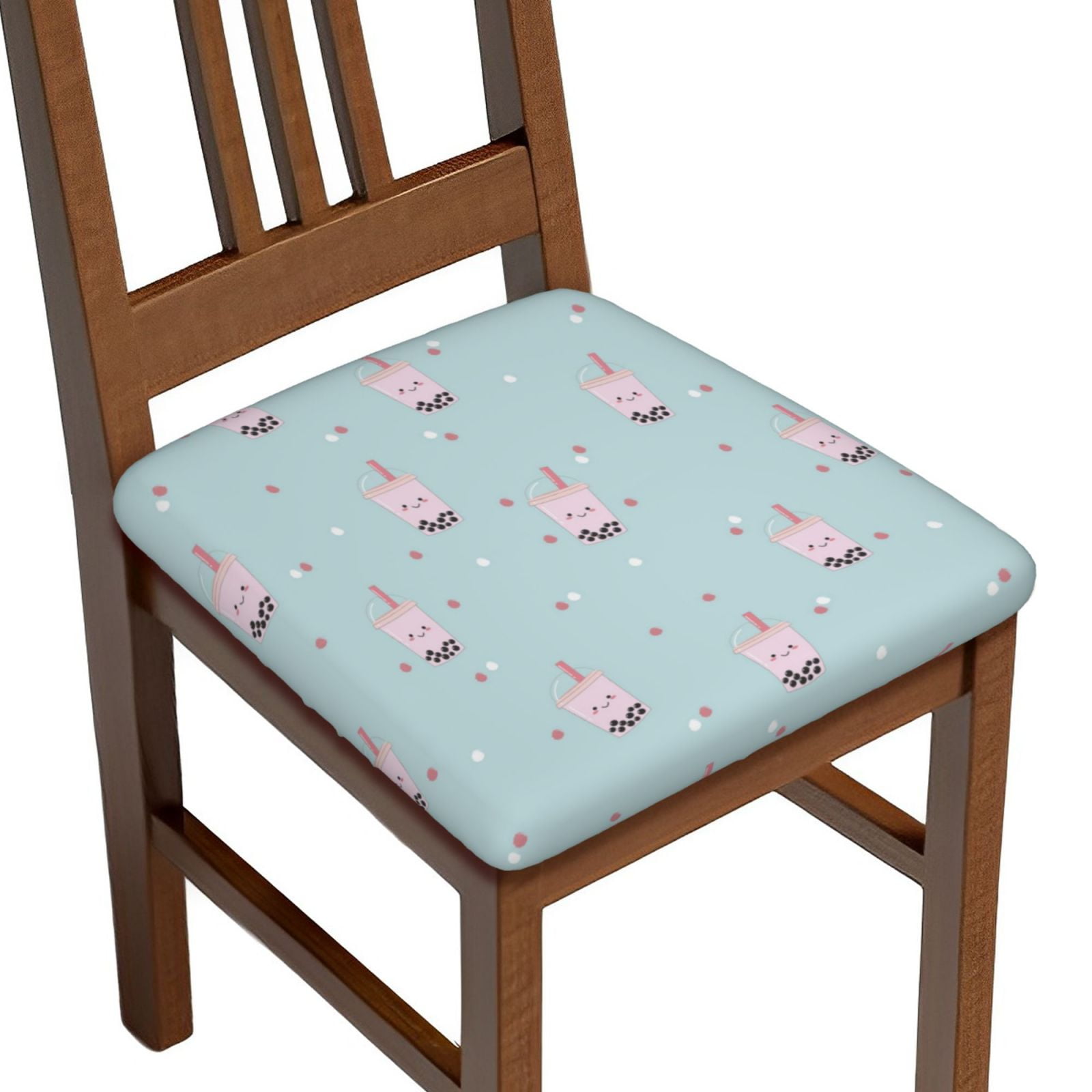 Chair Covers for Dining Chairs milk tea F Stretch Removable Seat Covers for Chairs Soft Washable Chair Seat Slipcovers Protector for Dining Room Kitchen Chair Set of 2 Walmart