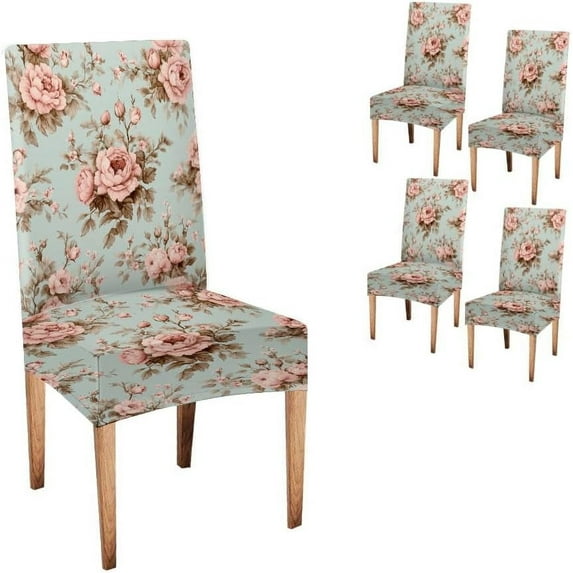 Chair Covers for Dining Room 4 Pack,Stretch Dining Chair Cover,Washable Spandex Kitchen Parsons Chair Slipcovers,Chair Covers for Home Or Party,Style-11