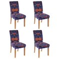thumbnail image 1 of Chair Covers for Dining Room 4 Pack, Stretch Tribal Style Boho Chair Covers, Washable Kitchen Slipcovers, Removable Seat Protector for Home or Gathering, 1 of 5