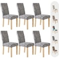 thumbnail image 1 of Chair Covers for Dining Room 6 Pack, Stretch Dining Chair Cover, Washable Spandex Kitchen Parsons Chair Slipcovers, Blue Chair Covers for Home or Party, 1 of 6