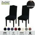thumbnail image 1 of Chair Covers for Dining Room, AUCHEN Dining Room Chair Slipcovers Set of 2, High Stretch Furniture Protector Covers, Removable Washable Elastic Parsons Seat Case for Restaurant Hotel Ceremony (Black), 1 of 8