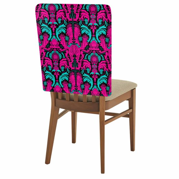 Chair Covers for Dining Room Abstract Hand Drawn Set of 4 Removable Chair Back Covers Red Floral Washable Chair Slipcovers Seat Protector for Party Wedding Kitchen Decorations