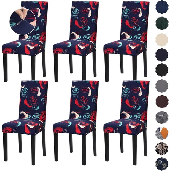 Chair Covers, Dining Room Chair Covers Stretch Chair Covers for Dining Room 6 Pack,Dining Chair Covers Dining Chair slipcovers for Dining Room,Kitchen,Hotel,Ceremony
