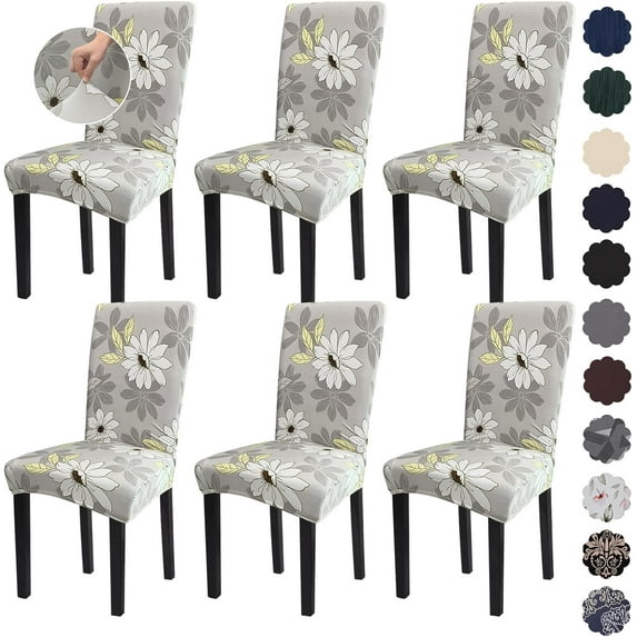 Chair Covers, Dining Room Chair Covers Stretch Dining Room 6 Pack,Dining Chair Covers Dining Chair slipcovers for Kitchen,Hotel,Dining Room, Ceremony