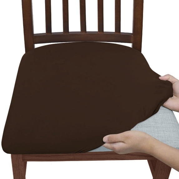 Chair Covers Dining Room Chair Covers Stretch Kitchen Chair Covers Dining Room Chair Covers Removable Dining Chair Slipcovers For Home Banquet,Brown,14.2*14.2*1.5in