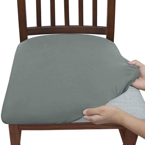 Chair Covers Dining Room Chair Covers Stretch Kitchen Chair Covers Dining Room Chair Covers Removable Dining Chair Slipcovers For Home Banquet,Gray,14.2*14.2*1.5in