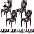 thumbnail image 1 of Chair Covers, Dining Room Chair Covers, Stretch Kitchen Chair Covers/Dining Room Chair Covers Set of 4, Removable Washable Dining Chair Slipcovers for Home, Hotel, Banquet, 1 of 6