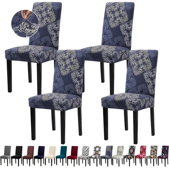 Chair Covers, Dining Room Chair Covers, Stretch Kitchen Chair Covers/Dining Room Chair Covers Set of 4, Removable Washable Dining Chair Slipcovers for Home, Hotel, Banquet