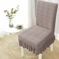 thumbnail image 1 of Chair Covers for Dining Room | Chair Slipcovers with Skirt Parson Chair | Single | Spandex Polyester | Wrinkle Resistant Machine Washable | Multicolor | Fits Back Height 16.5–21.7in Seat 15–19.7in, 1 of 6