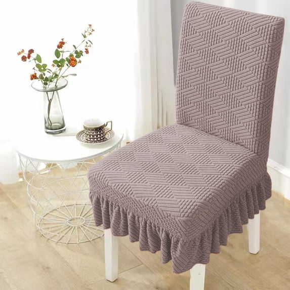 Chair Covers for Dining Room | Chair Slipcovers with Skirt Parson Chair | Single | Spandex Polyester | Wrinkle Resistant Machine Washable | Multicolor | Fits Back Height 16.5–21.7in Seat 15–19.7in