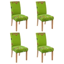 Chair Covers for Dining Room Chairs Stretch Printed Dining Chair Cover Set Of 4,Washable Elastic Kitchen Chair Slipcovers, Removable Seat Protector for Home or Party