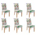 thumbnail image 1 of Chair Covers for Dining Room Chairs Stretch Christmas Printed Dining Chair Cover Set Of 6,Washable Elastic Christmas Kitchen Chair Slipcovers,Removable Seat Protector for Home or Party, 1 of 8