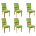 thumbnail image 1 of Chair Covers for Dining Room Chairs Stretch Printed Dining Chair Cover Set Of 6,Washable Elastic Kitchen Chair Slipcovers,Removable Seat Protector for Home or Party, 1 of 8