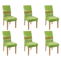 Chair Covers for Dining Room Chairs Stretch Printed Dining Chair Cover Set Of 6,Washable Elastic Kitchen Chair Slipcovers,Removable Seat Protector for Home or Party